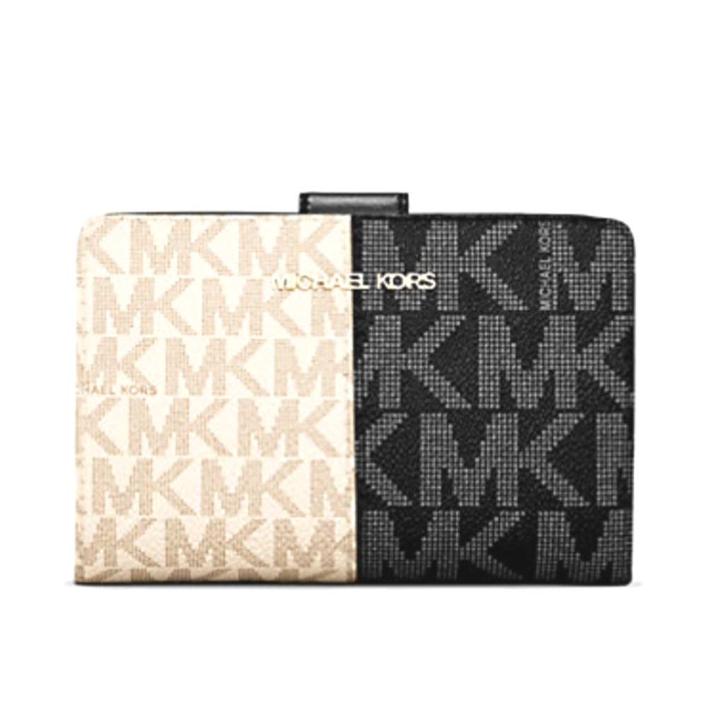NWT MICHAEL KORS Jet Set Medium Two Tone Wallet